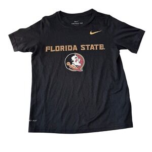 Nike Youth Florida State Seminoles Dri-FIT Black Graphic Tee Shirt Size Small